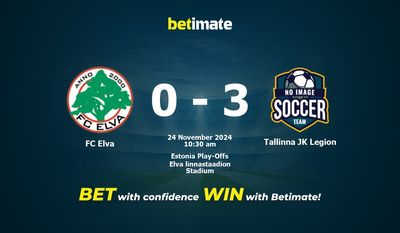 FC Elva vs Tallinna JK Legion Prediction, Odds & Betting Tips 11/24/2024
