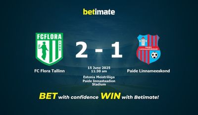 FC Flora Tallinn vs Paide Linnameeskond Prediction, Odds & Betting Tips 06/15/2025