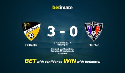 FC Honka vs FC Inter Prediction, Odds & Betting Tips 08/13/2023