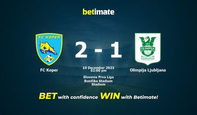 FC Koper vs Olimpija Ljubljana Prediction, Odds & Betting Tips 12/10/2023