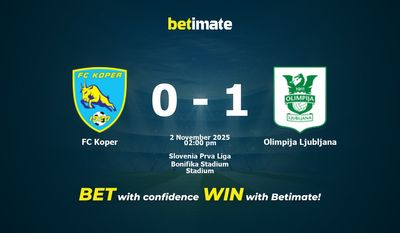 FC Koper vs Olimpija Ljubljana Prediction, Odds & Betting Tips 11/02/2025