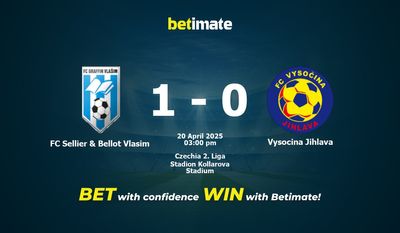 FC Sellier & Bellot Vlasim vs Vysocina Jihlava Prediction, Odds & Betting Tips 04/20/2025
