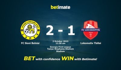 FC Sioni Bolnisi vs Lokomotiv Tbilisi Prediction, Odds & Betting Tips 10/02/2023