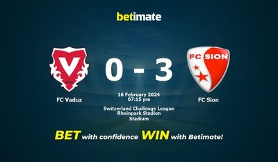 FC Vaduz vs FC Sion التوقعات، الاحتمالات ونصائح الرهان 16/02/2024