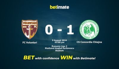 FC Voluntari vs CS Concordia Chiajna Prediction, Odds & Betting Tips 08/09/2024