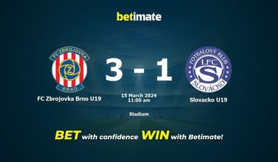 FC Zbrojovka Brno U19 vs Slovacko U19 Prediction, Odds & Betting Tips 03/15/2024