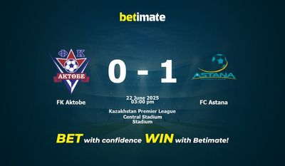 FK Aktobe vs FC Astana Prediction, Odds & Betting Tips 06/22/2025