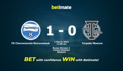 FK Tschernomorez Noworossijsk vs. Torpedo Moskau – Prognose, Quoten und Wetttipps 01.03.2025