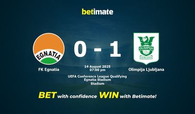 FK Egnatia vs Olimpija Ljubljana Prediction, Odds & Betting Tips 08/14/2025