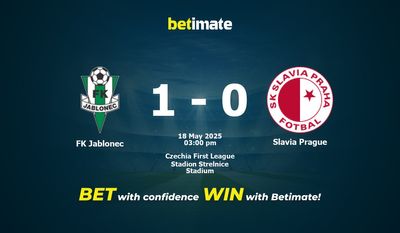 FK Jablonec vs Slavia Prague Prediction, Odds & Betting Tips 05/18/2025