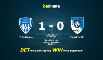 FK Podkonice vs Fomat Martin Prediction, Odds & Betting Tips 05/08/2025