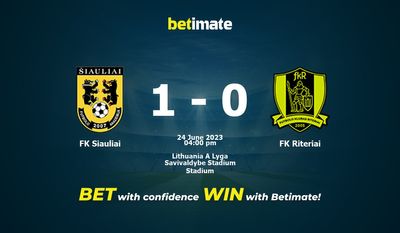 FK Siauliai vs FK Riteriai Prediction, Odds & Betting Tips 06/24/2023