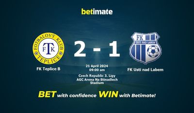 FK Teplice B vs FK Usti nad Labem Prediction, Odds & Betting Tips 04/21/2024