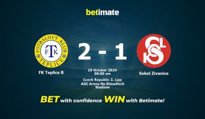 FK Teplice B vs Sokol Zivanice Pronostici, quote e consigli di scommessa 19/10/2024