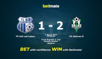 FK Usti nad Labem vs FK Jablonec B Prediction, Odds & Betting Tips 03/01/2024