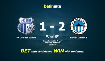 FK Usti nad Labem vs Slovan Liberec B Prediction, Odds & Betting Tips 03/22/2024