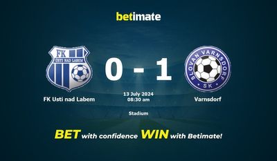 FK Usti nad Labem vs Varnsdorf Prediction, Odds & Betting Tips 07/13/2024