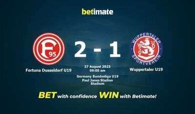 Fortuna Dusseldorf U19 vs Wuppertaler U19 Prediction, Odds & Betting Tips 08/27/2023