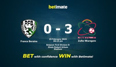 Francs Borains vs Zulte-Waregem التوقعات، الاحتمالات ونصائح الرهان 25/02/2024