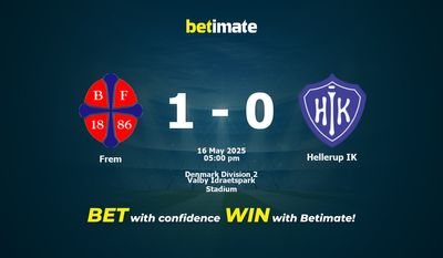 Frem vs Hellerup IK Prediction, Odds & Betting Tips 05/16/2025
