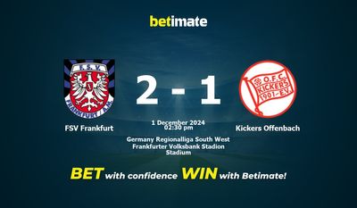 FSV Frankfurt vs. Kickers Offenbach Prognose, Quoten & Wetttipps 01.12.2024