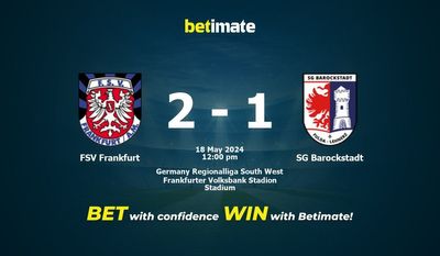 FSV Frankfurt vs SG Barockstadt Prediction, Odds & Betting Tips 05/18/2024