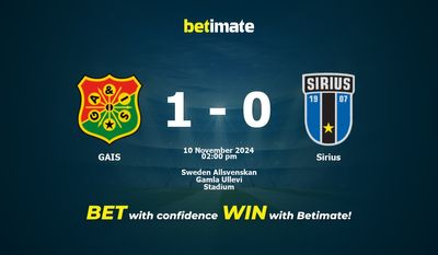Pronostici, quote e suggerimenti per le scommesse GAIS vs Sirius 11/10/2024