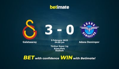 Galatasaray vs Adana Demirspor Prediction, Odds & Betting Tips 02/09/2025
