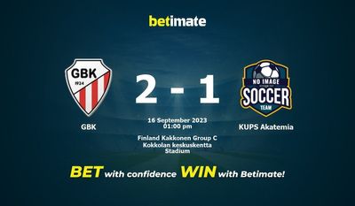 GBK vs KUPS Akatemia Prediction, Odds & Betting Tips 09/16/2023