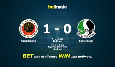 Genclerbirligi vs Sakaryaspor Prediction, Odds & Betting Tips 05/04/2025