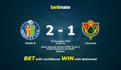 Getafe B vs Cacereno Prediction, Odds & Betting Tips 12/22/2024