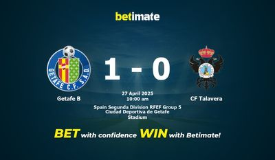 Getafe B vs CF Talavera Prediction, Odds & Betting Tips 04/27/2025