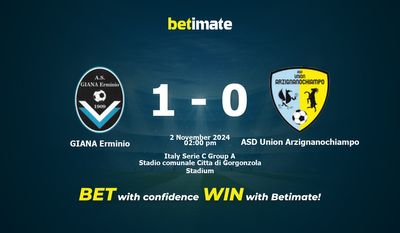 GIANA Erminio vs ASD Union Arzignanochiampo Prediction, Odds & Betting Tips 11/02/2024