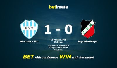 Gimnasia y Tiro vs Deportivo Maipu Prediction, Odds & Betting Tips 08/16/2025