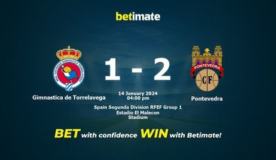 Gimnastica de Torrelavega vs Pontevedra 预测、赔率和投注技巧 01/14/2024