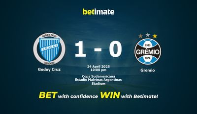 Godoy Cruz vs Gremio Prediction, Odds & Betting Tips 04/24/2025