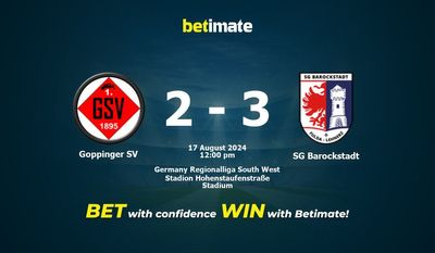 Goppinger SV vs SG Barockstadt Prediction, Odds & Betting Tips 08/17/2024