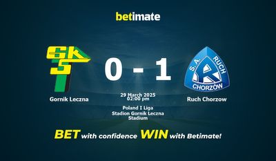 Gornik Leczna vs Ruch Chorzow Prediction, Odds & Betting Tips 03/29/2025