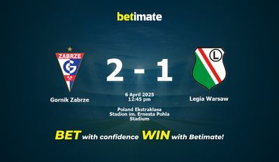 Gornik Zabrze vs Legia Warsaw Prediction, Odds & Betting Tips 04/06/2025