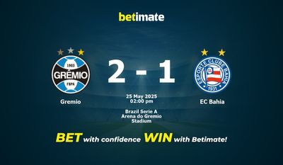 Gremio vs EC Bahia Prediction, Odds & Betting Tips 05/25/2025
