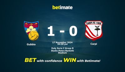 Dự đoán Gubbio vs Carpi, Tỷ lệ cược & Mẹo cá cược 17/11/2024