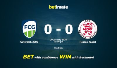 Gutersloh 2000 vs Hessen Kassel 预测、赔率和投注技巧 01/20/2024