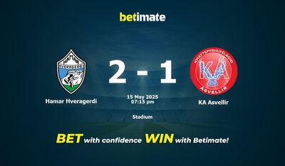 Hamar Hveragerdi vs KA Asvellir Prediction, Odds & Betting Tips 05/15/2025