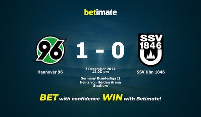 Hannover 96 vs SSV Ulm 1846 Prediction, Odds & Betting Tips 12/07/2024