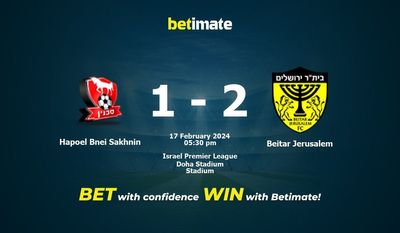 Hapoel Bnei Sakhnin vs بيتار القدس التوقعات، الاحتمالات ونصائح الرهان 2024/02/17