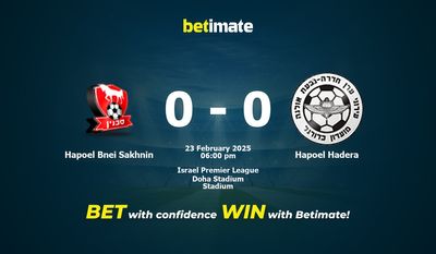 Hapoel Bnei Sakhnin vs Hapoel Hadera Prognoza, kursy i porady bukmacherskie 23.02.2025