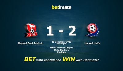 Hapoel Bnei Sakhnin vs Hapoel Haifa 预测、赔率和赔率投注技巧 12/20/2023