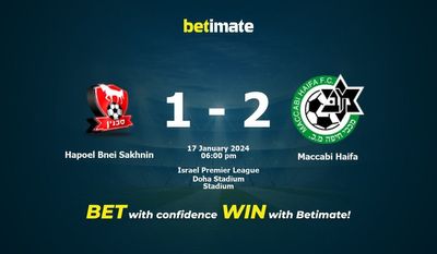 Hapoel Bnei Sakhnin vs Maccabi Haifa 预测、赔率和投注技巧 01/17/2024