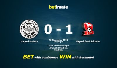 Pronostici, quote e suggerimenti per le scommesse Hapoel Hadera vs Hapoel Bnei Sakhnin 30/11/2024