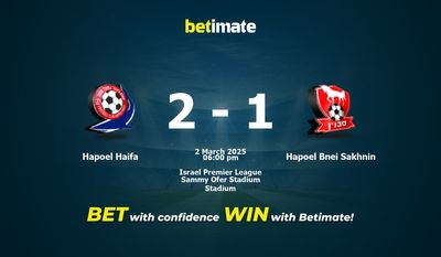 Pronostici, quote e consigli per le scommesse Hapoel Haifa vs Hapoel Bnei Sakhnin 03/02/2025
